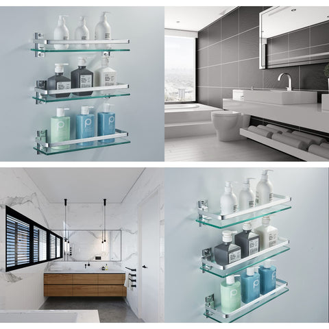 AIJALY open glass shelf design prevents water pooling.