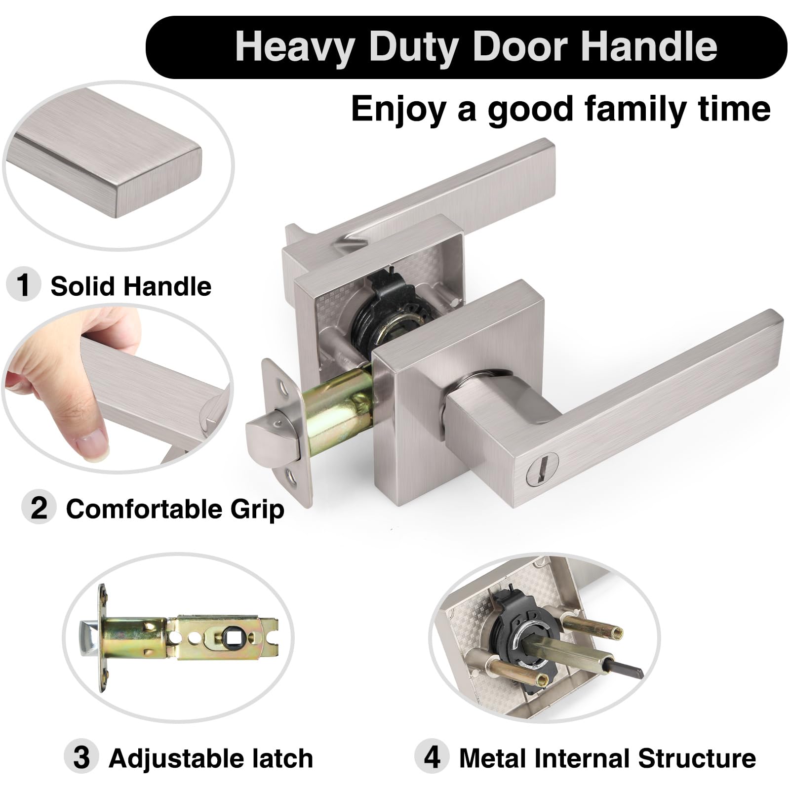 AIKKIL privacy lever set enhances bedroom and bathroom privacy with style