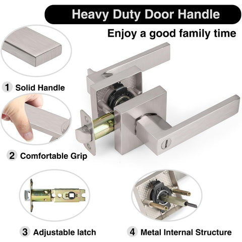 AIKKIL privacy lever set enhances bedroom and bathroom privacy with style