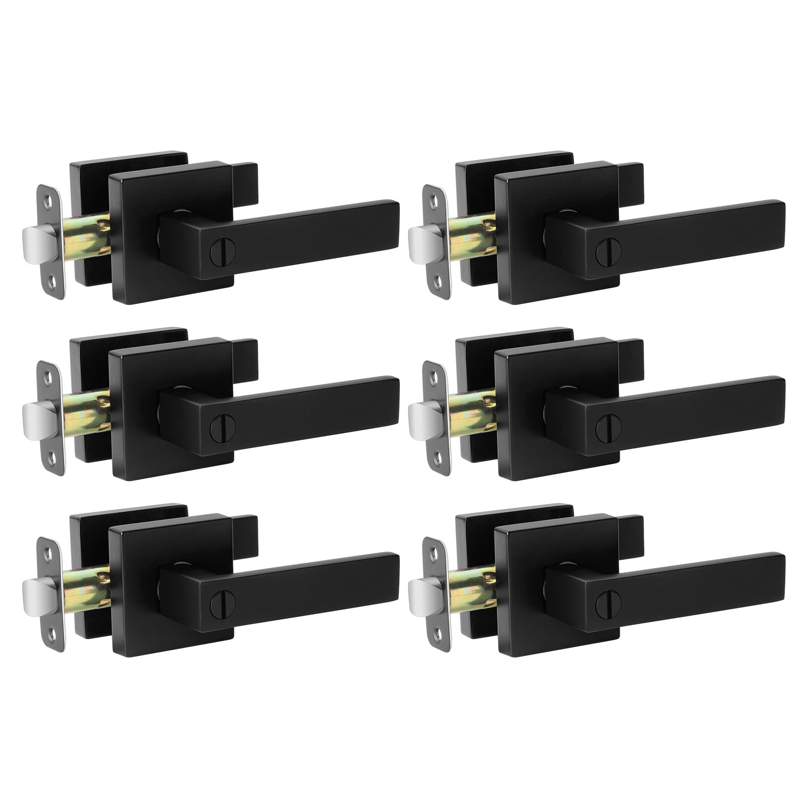 AIKKIL matte black interior door handle with a sleek modern finish for contemporary rooms
