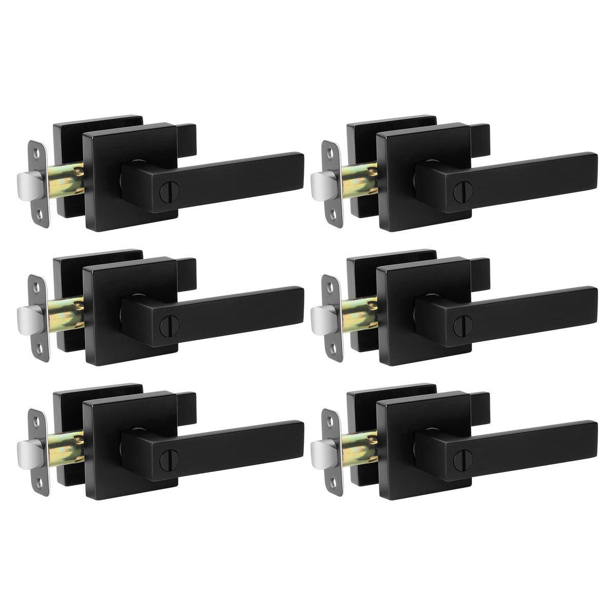 AIKKIL matte black interior door handle with a sleek modern finish for contemporary rooms
