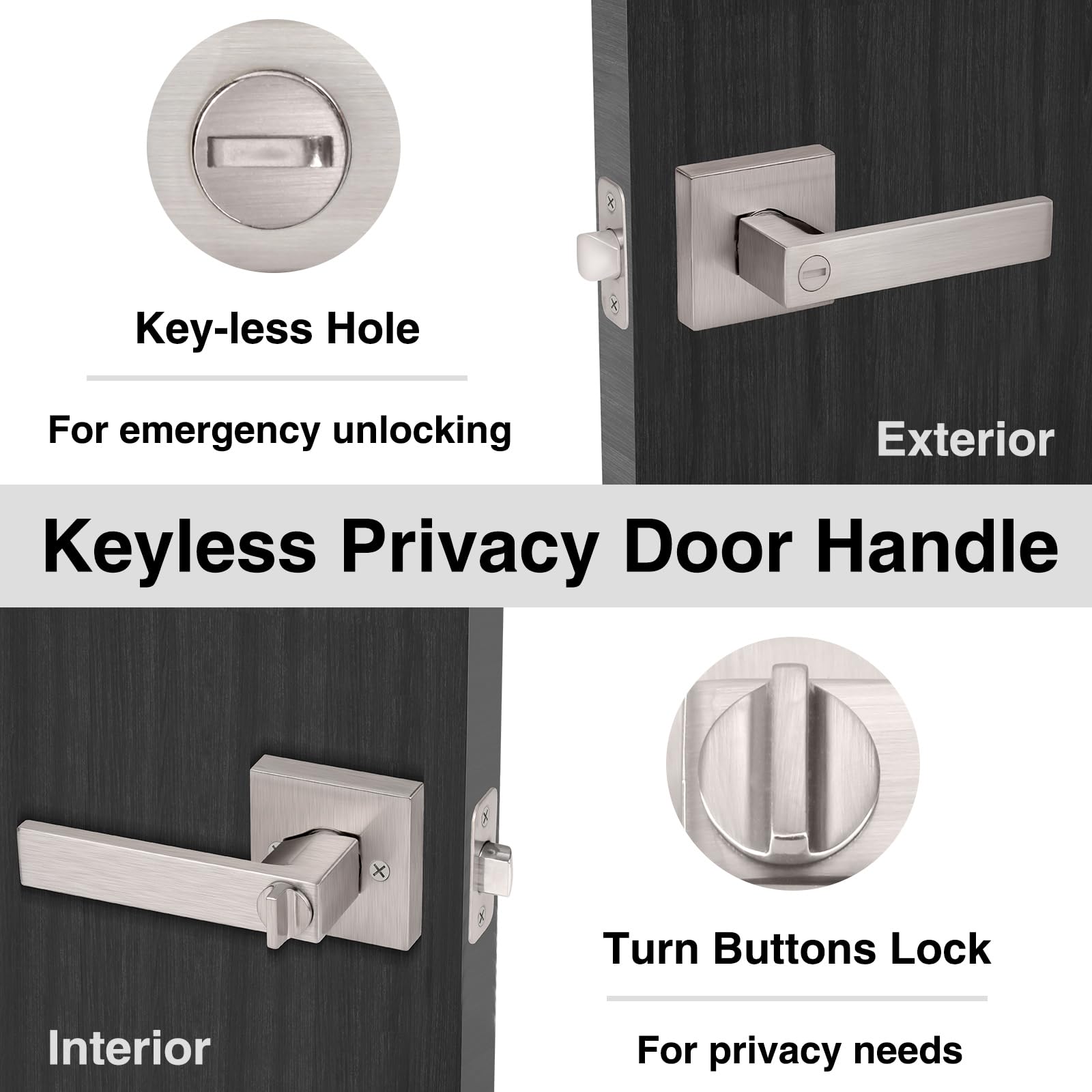 AIKKIL interior lever handle close-up showing durable construction