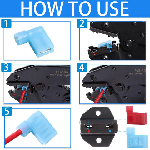 aikoolwer 10A crimping tool speeds up precise crimping.