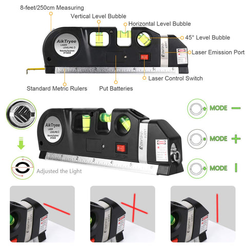 AikTryee laser level tool tripod mount for flexible height adjustment