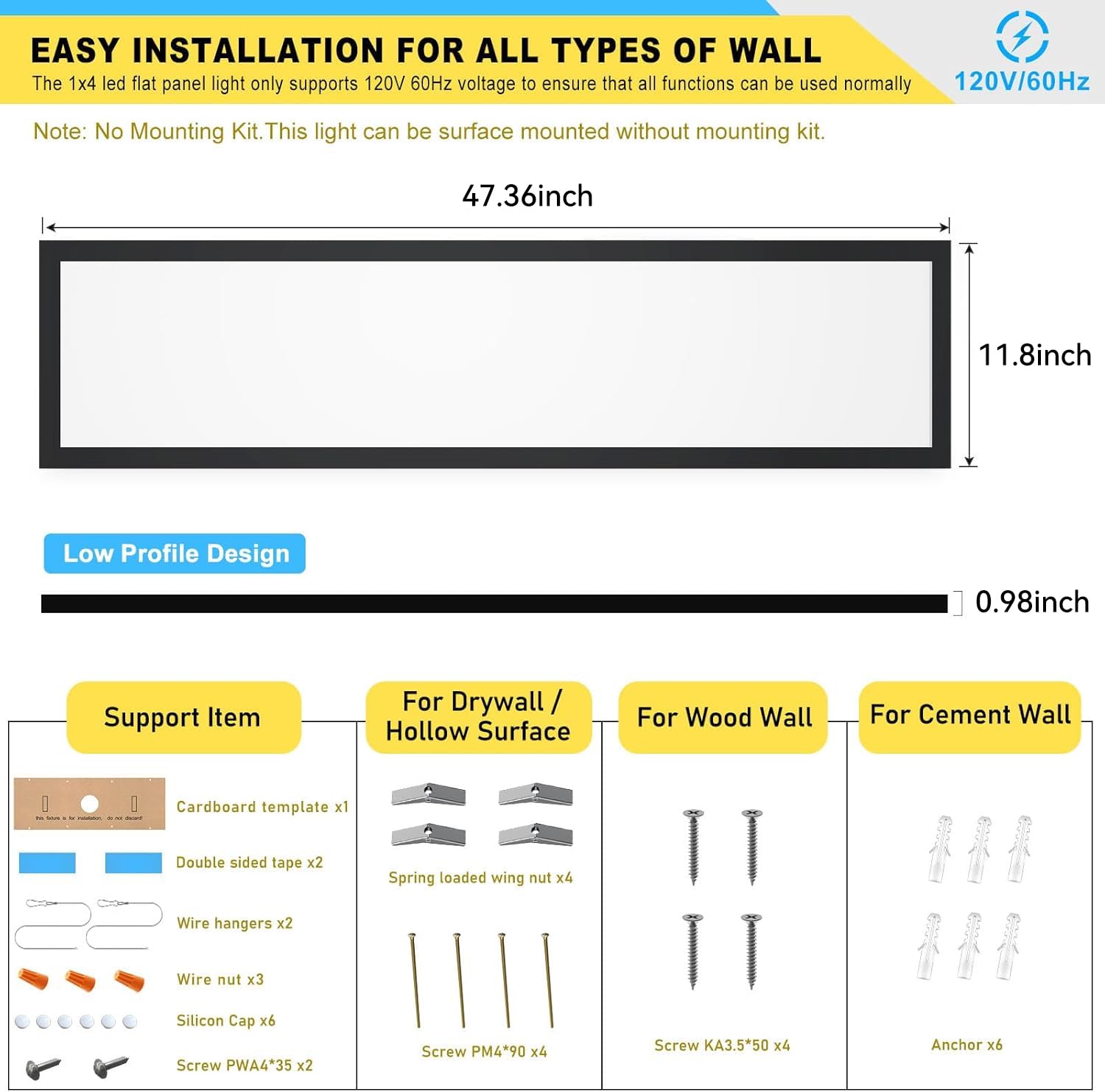 AIKVSXER ideal for kitchens, garages, and laundry rooms with bright output