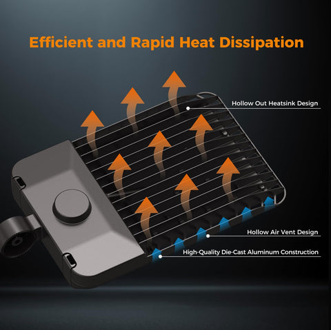 AIKVSXER IP65-rated light withstands rain, dust and harsh weather.