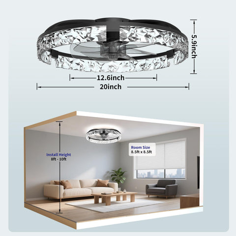 AIKVSXER versatile ceiling fan for living rooms and offices.