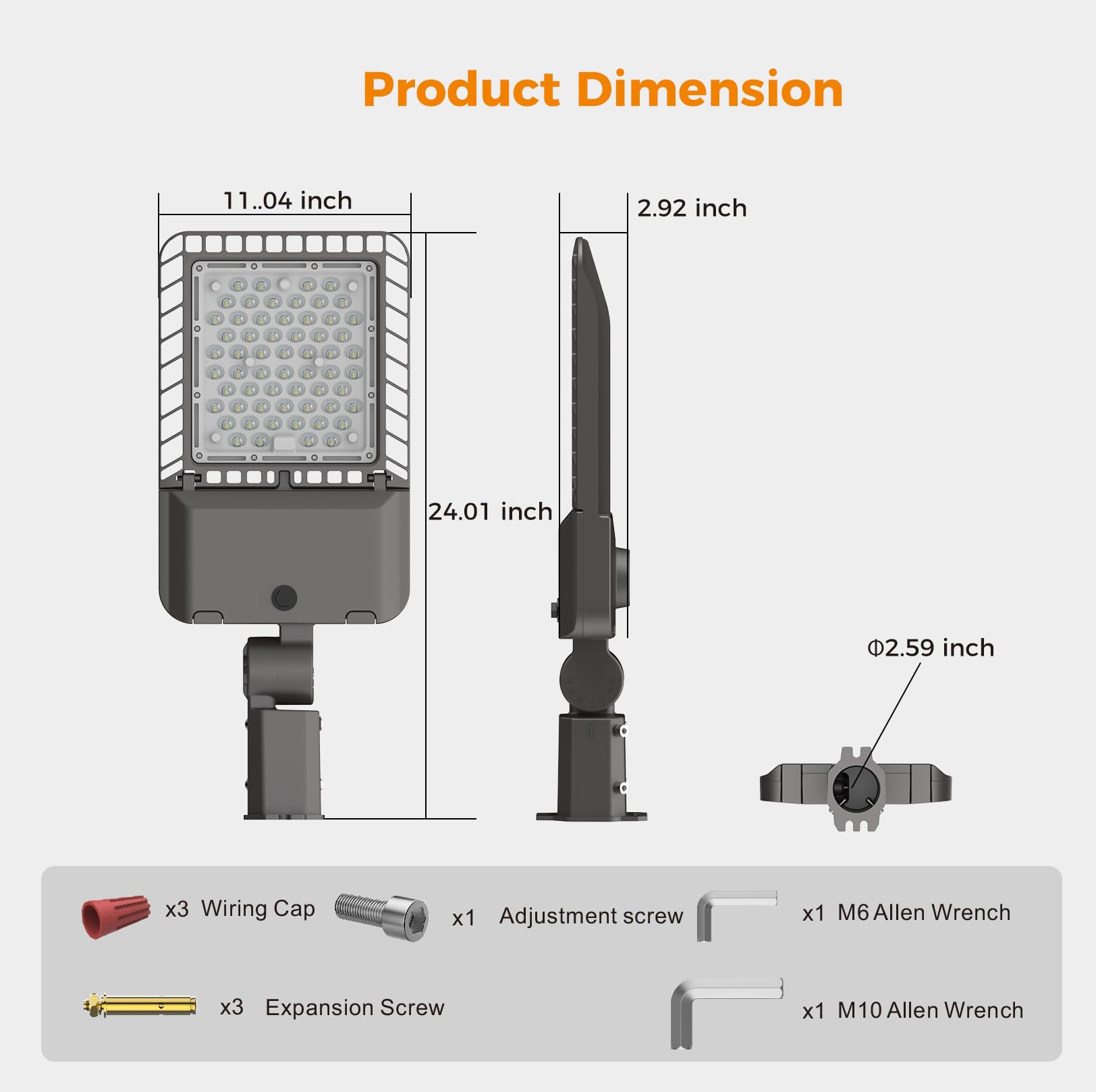 AIKVSXER wired lighting solution, not solar-powered, for parking and warehouses.