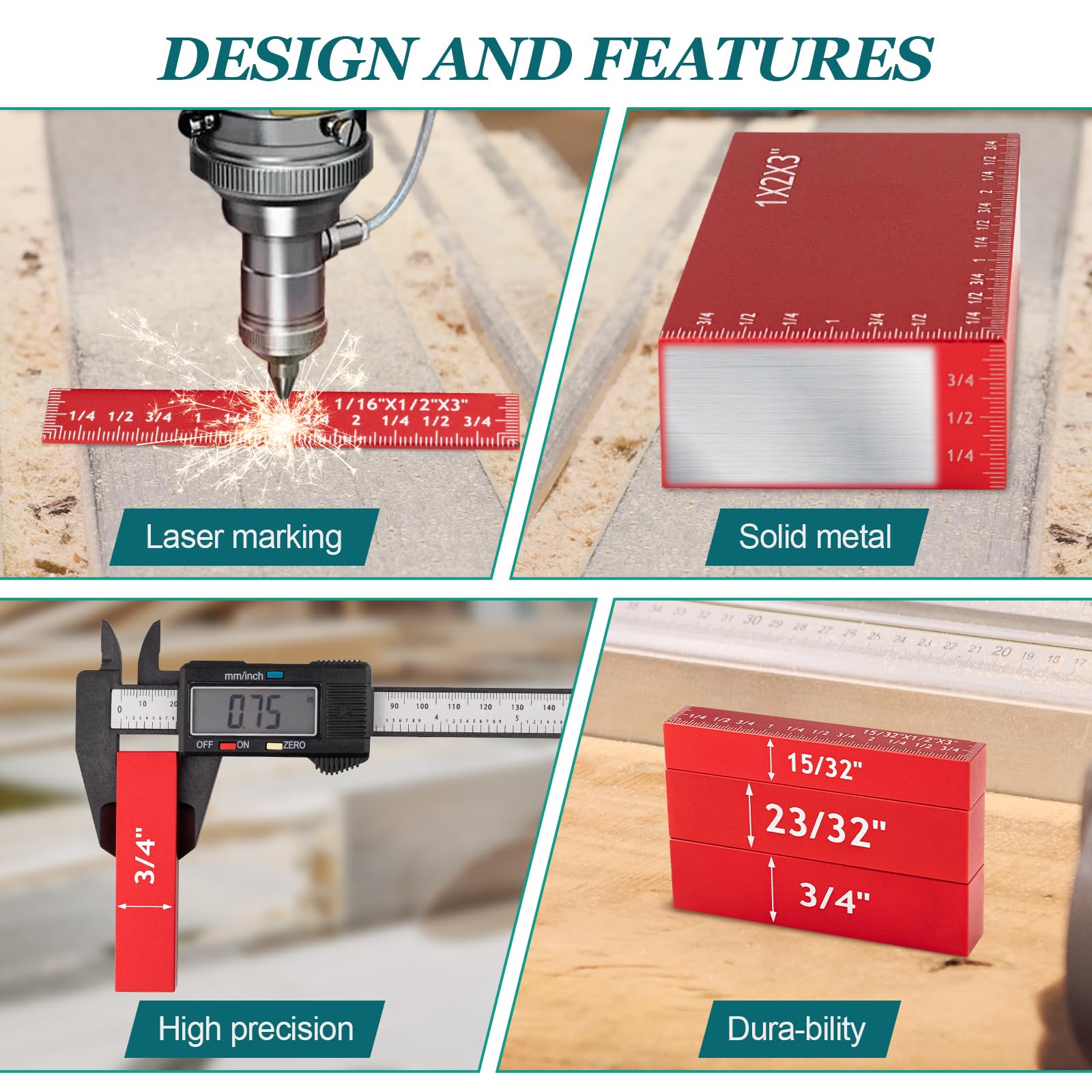 Aikyciu aluminum height gauges designed to protect blades.