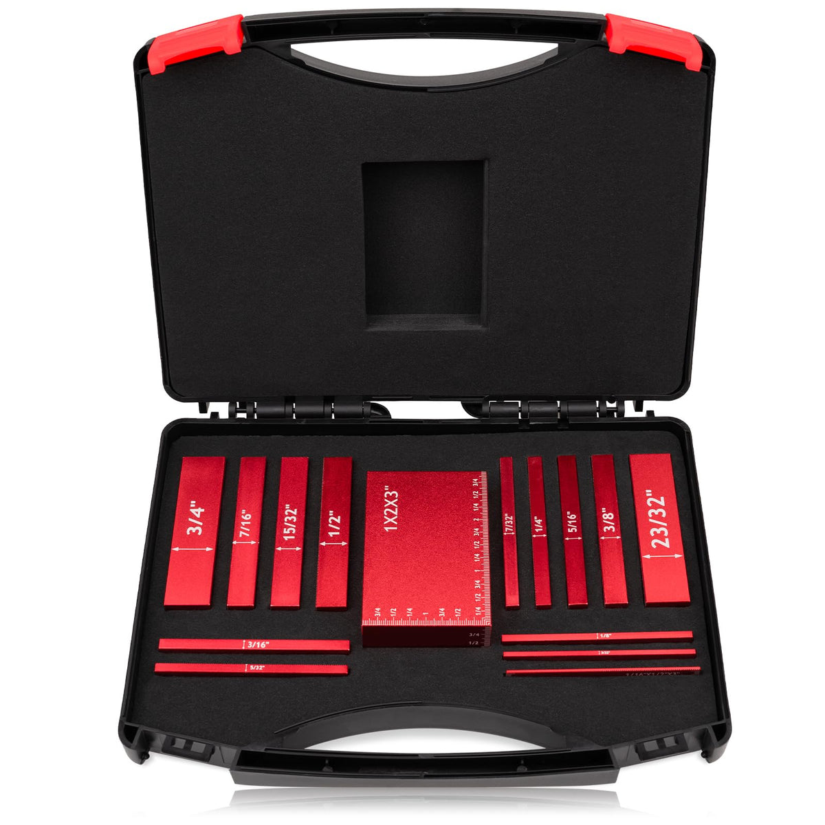 Aikyciu setup blocks collection for precise woodworking measurements.