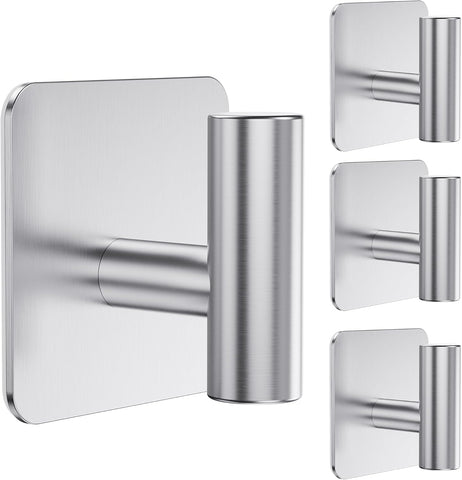Aikzik 4-pack large heavy-duty wall hooks with 26 lb capacity for towels