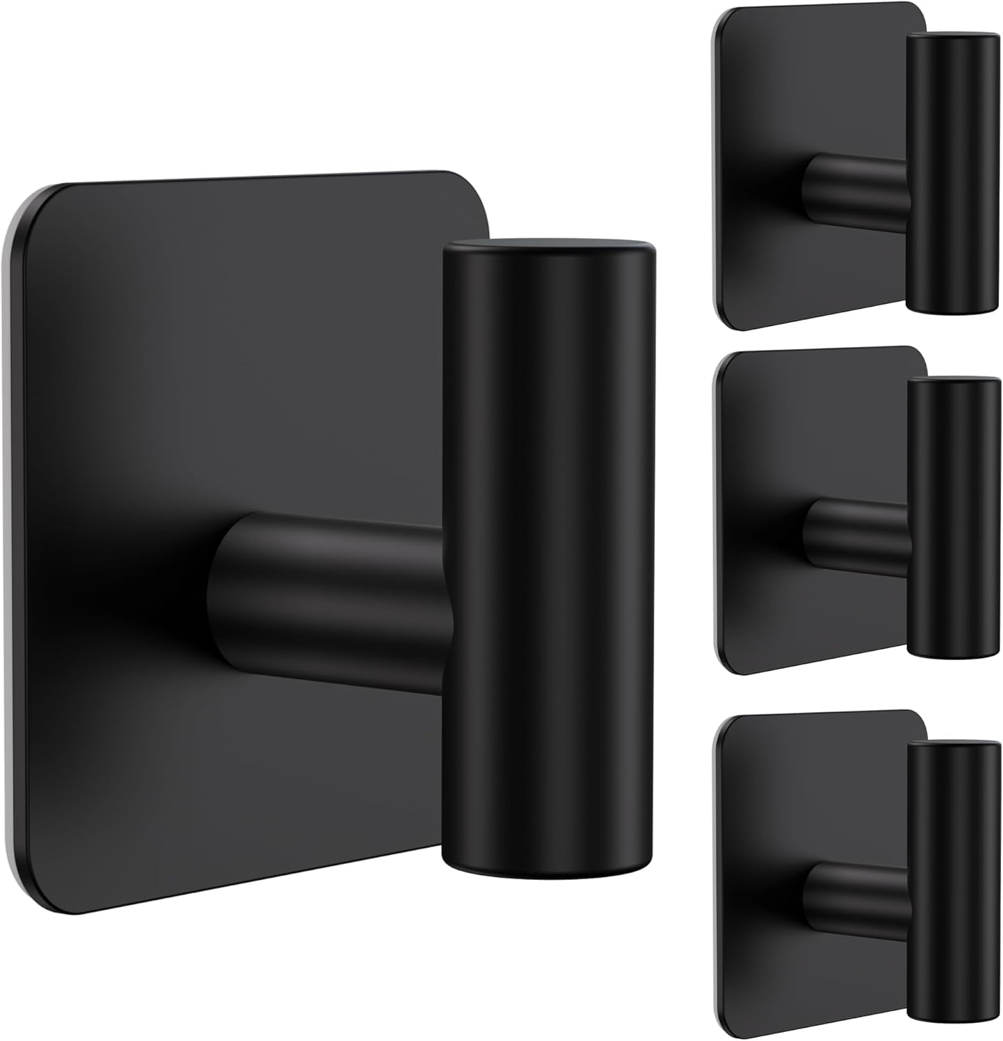 Aikzik 4 pack wall hooks closeup shows strong adhesive hold for towels