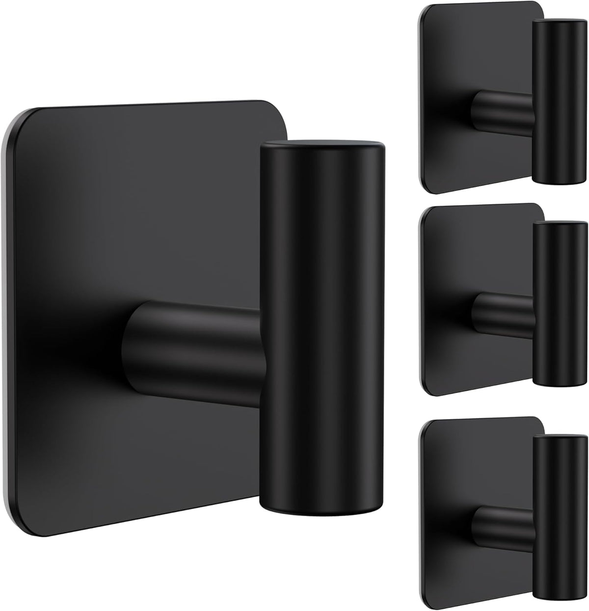 Aikzik 4 pack wall hooks closeup shows strong adhesive hold for towels