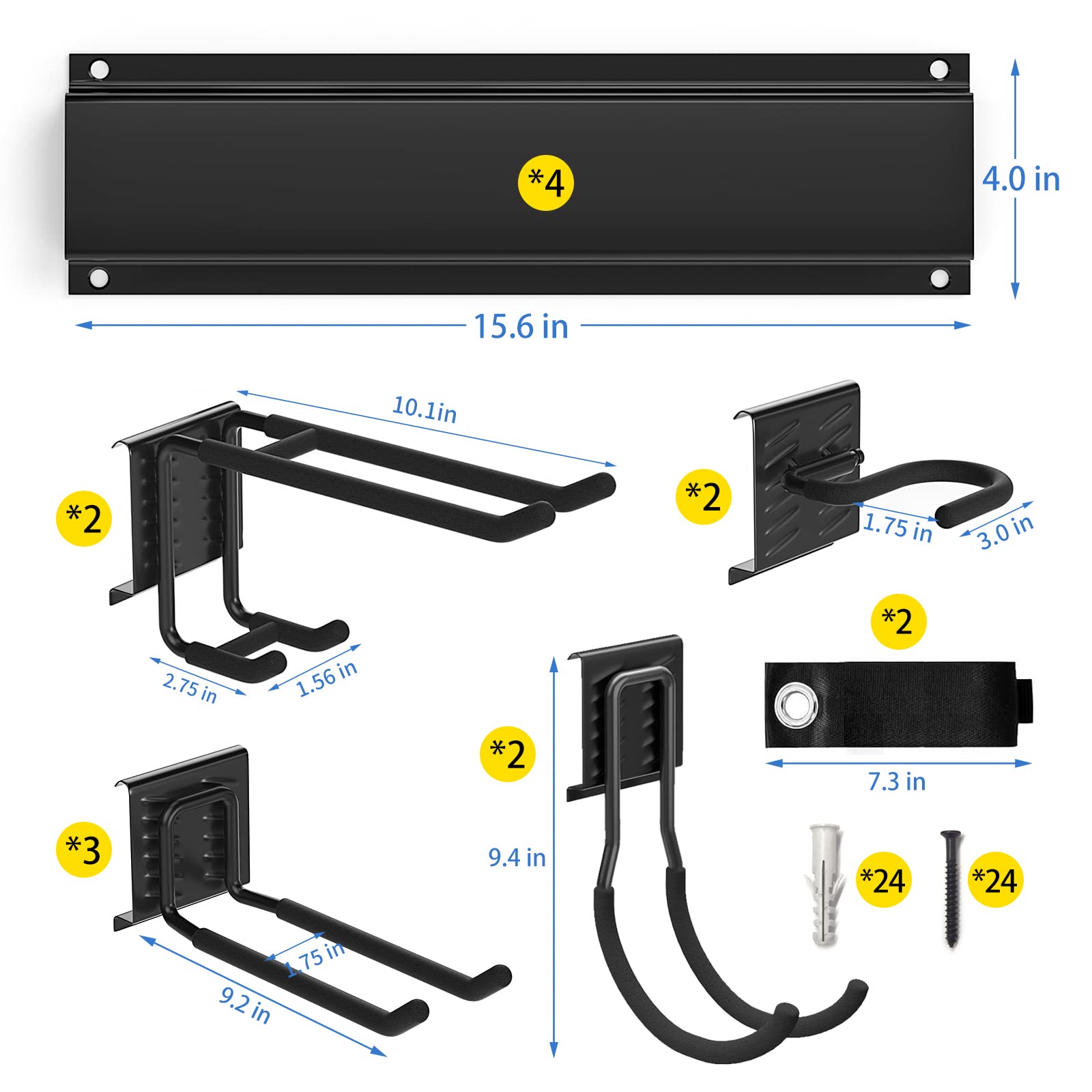 Ailadl 500-lb load-capacity garage organizer safely handles heavy tools