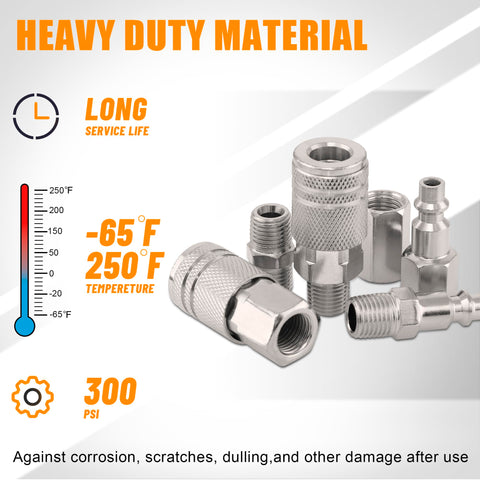 Ailbiuko 300psi rated air fittings for heavy-duty use