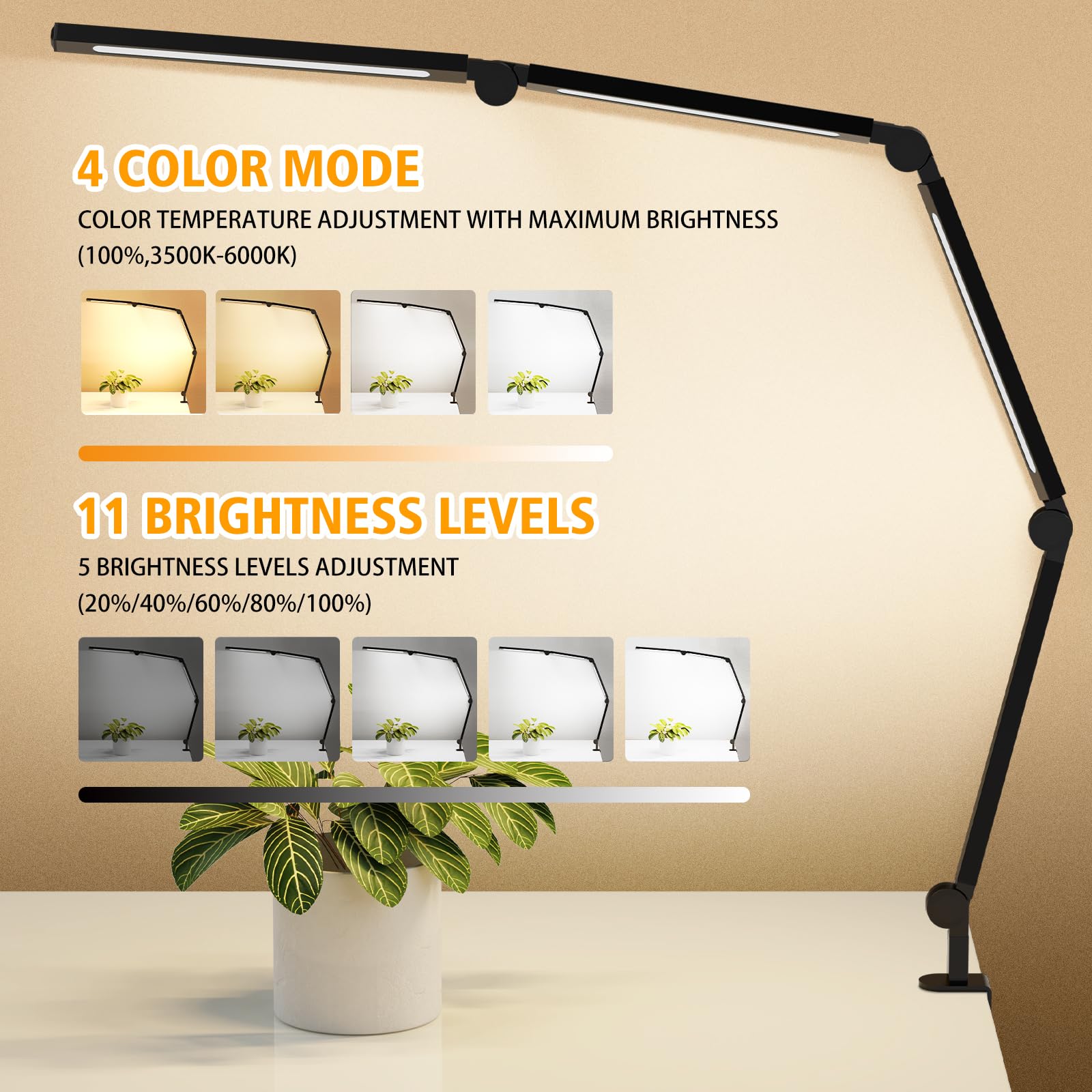 AILBTON adjustable swing-arm lamp provides precise light for design work