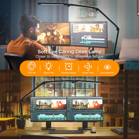 AILBTON dimmable LED desk lamp shows brightness control for any task