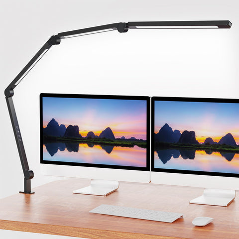 AILBTON LED desk lamp with clamp folds for space-saving lighting