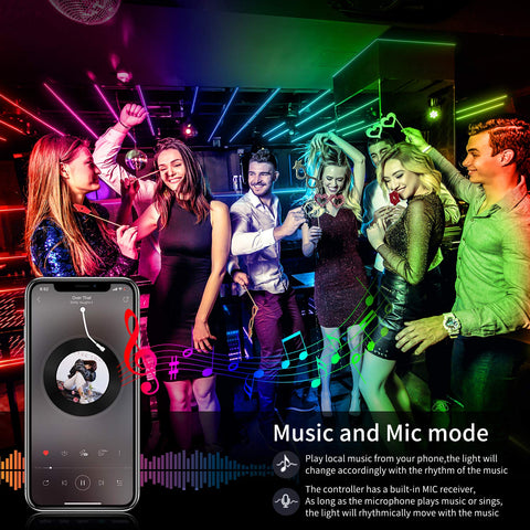 AILBTON Bluetooth app control for easy color and brightness changes