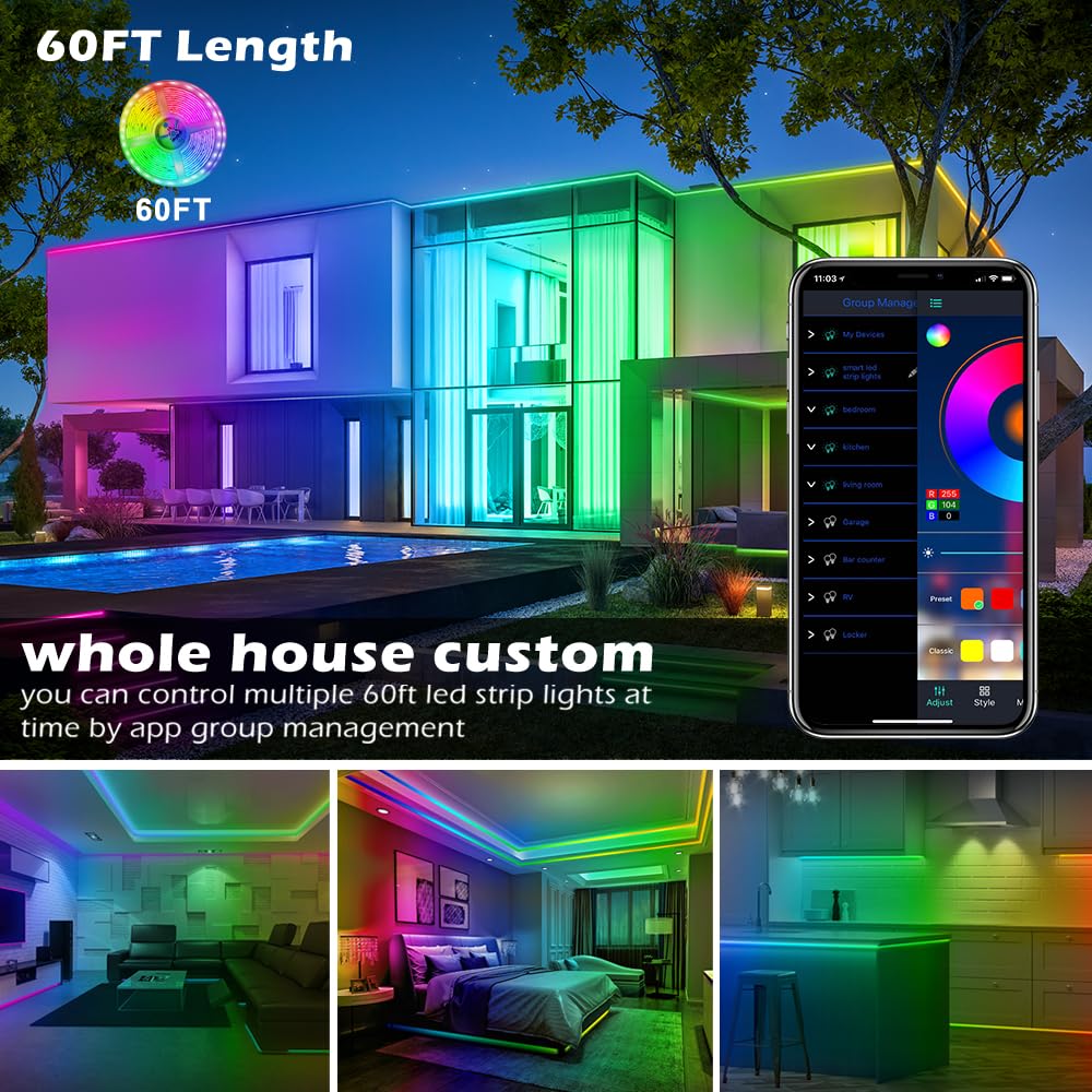 AILBTON music-sync lights pulsing with the beat for parties