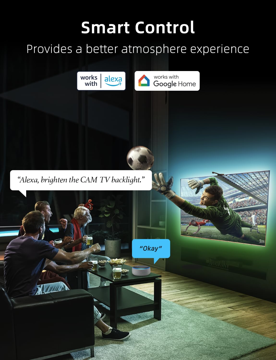 Ailofy quick installation with center camera and four-sided clips for 55-65 inch TVs