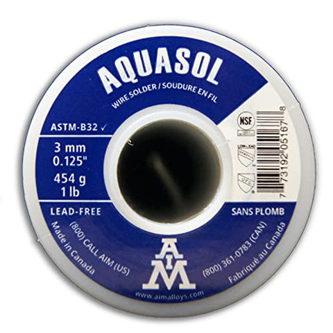 AIM versatile solder for plumbing, stained glass, and non-ferrous metal projects.