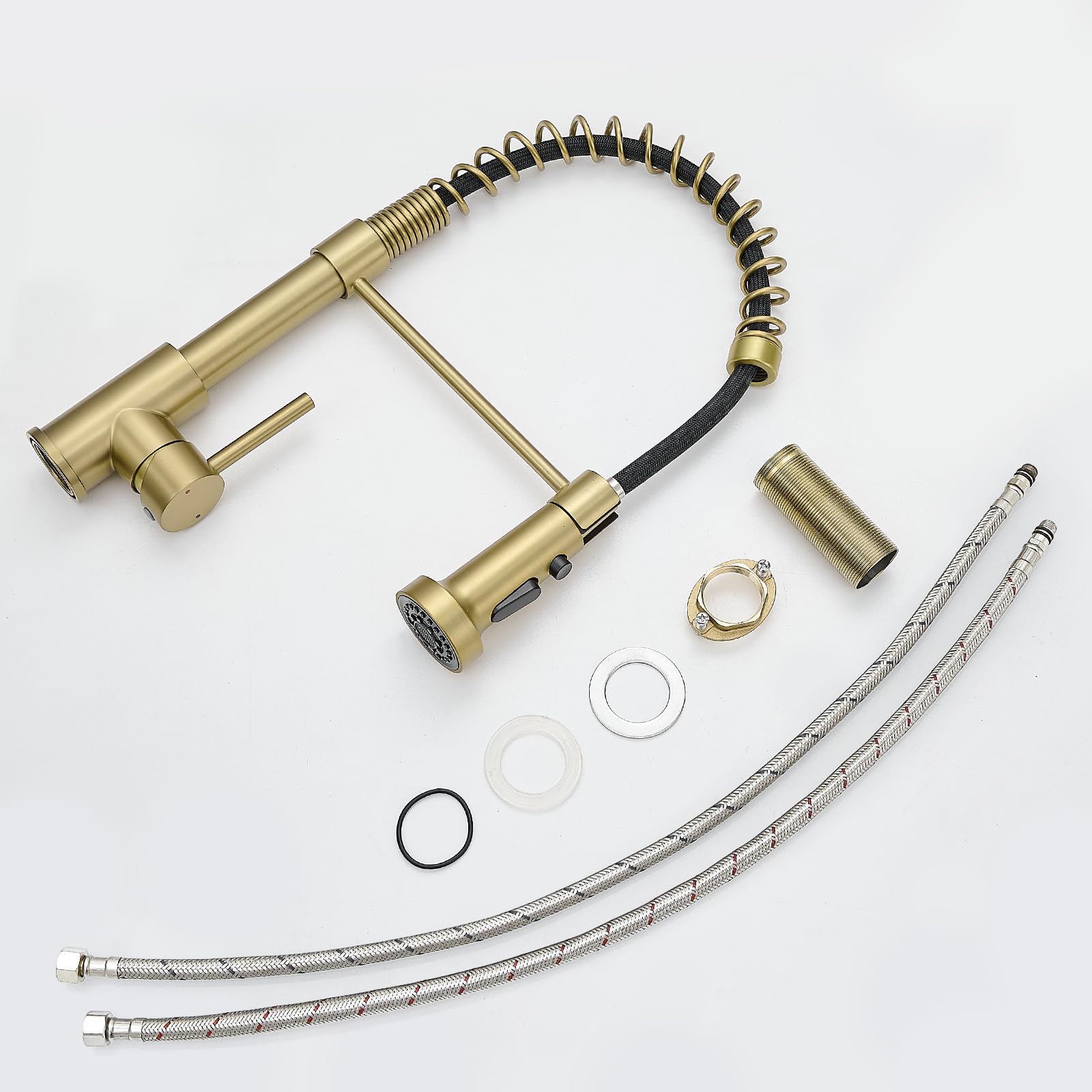 AIMADI 360-degree rotation kitchen faucet for easy access across the sink.