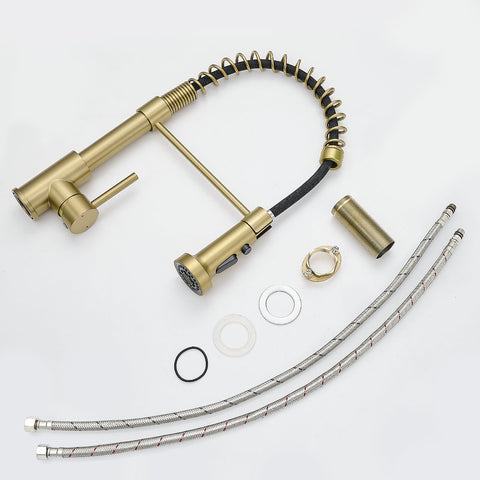 AIMADI 360-degree rotation kitchen faucet for easy access across the sink.
