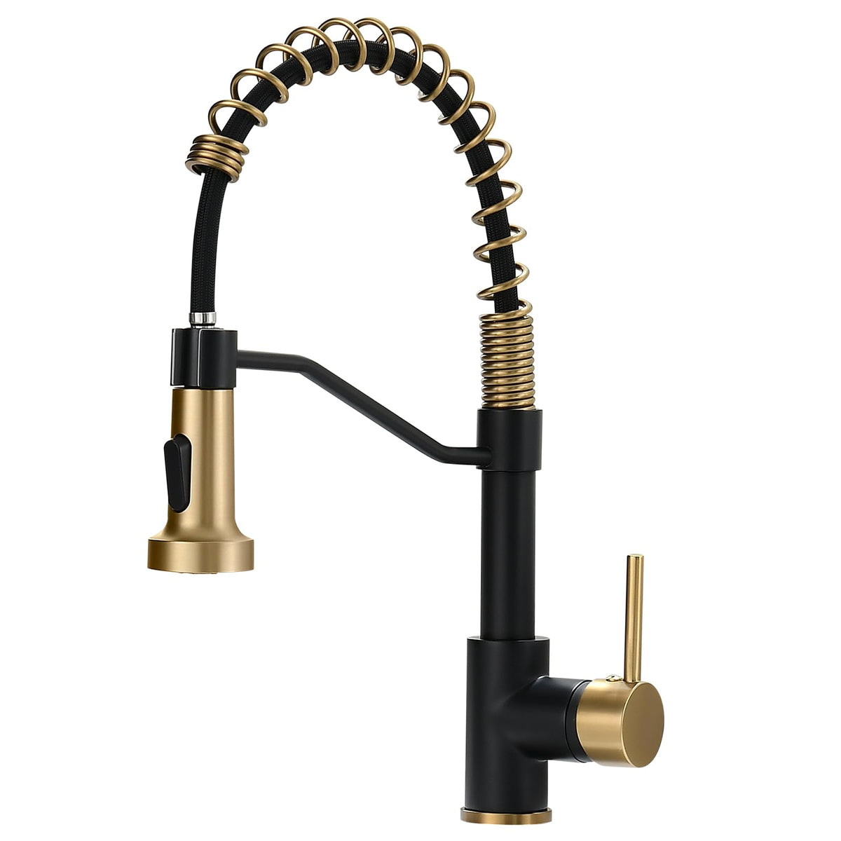 AIMADI black and gold kitchen faucet two-color design adds modern style to the kitchen