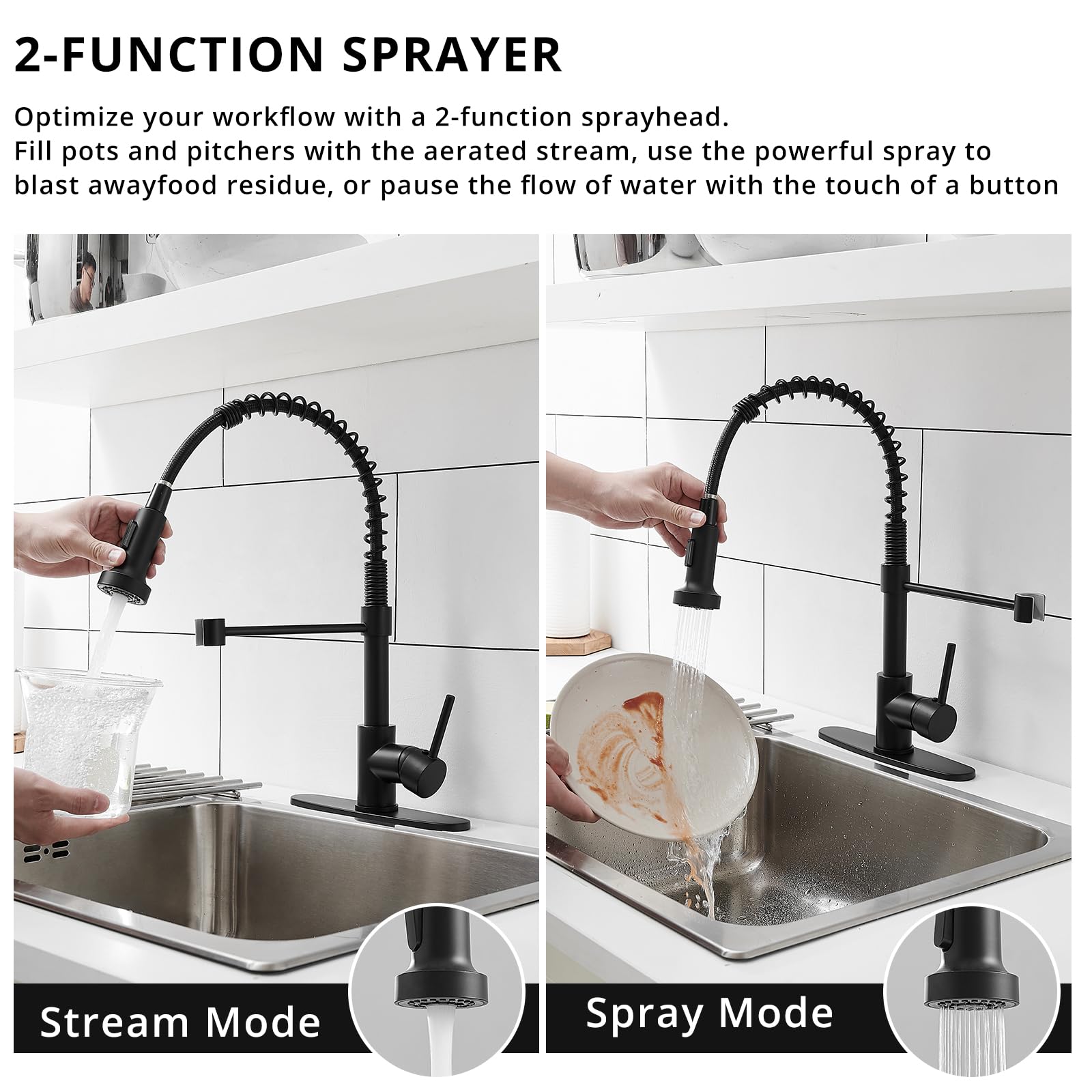 AIMADI commercial single-handle faucet for reliable, smooth operation in busy kitchens