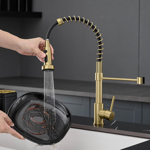 AIMADI easy-install kitchen faucet with included hardware for quick DIY setup.