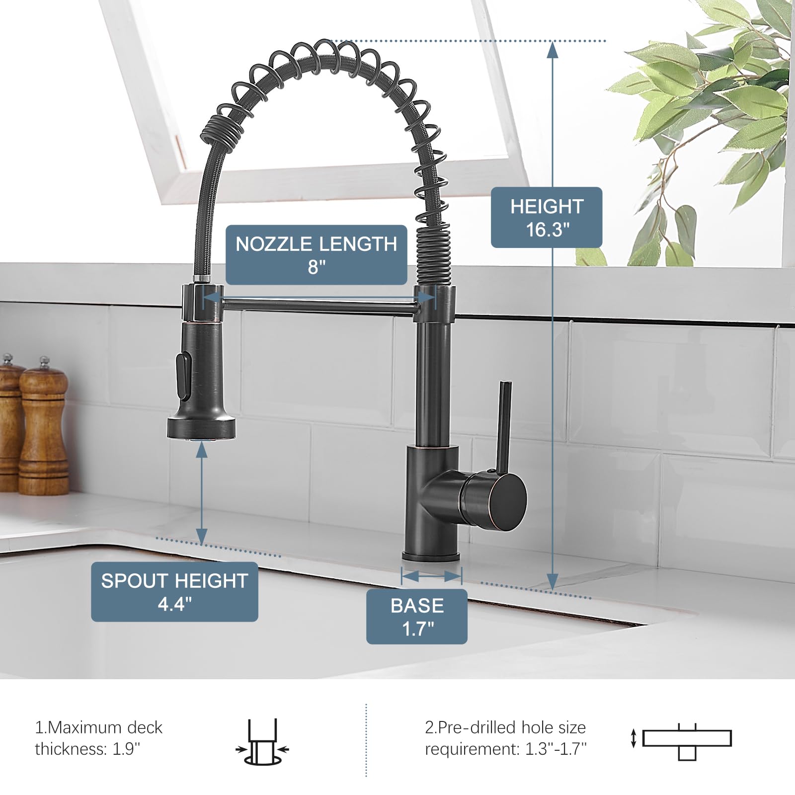 AIMADI faucet package includes everything needed for quick installation.