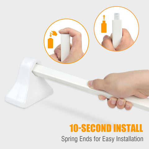 AIMAIAIMAI rust-proof PVC bar resists humidity and staining in bathrooms.