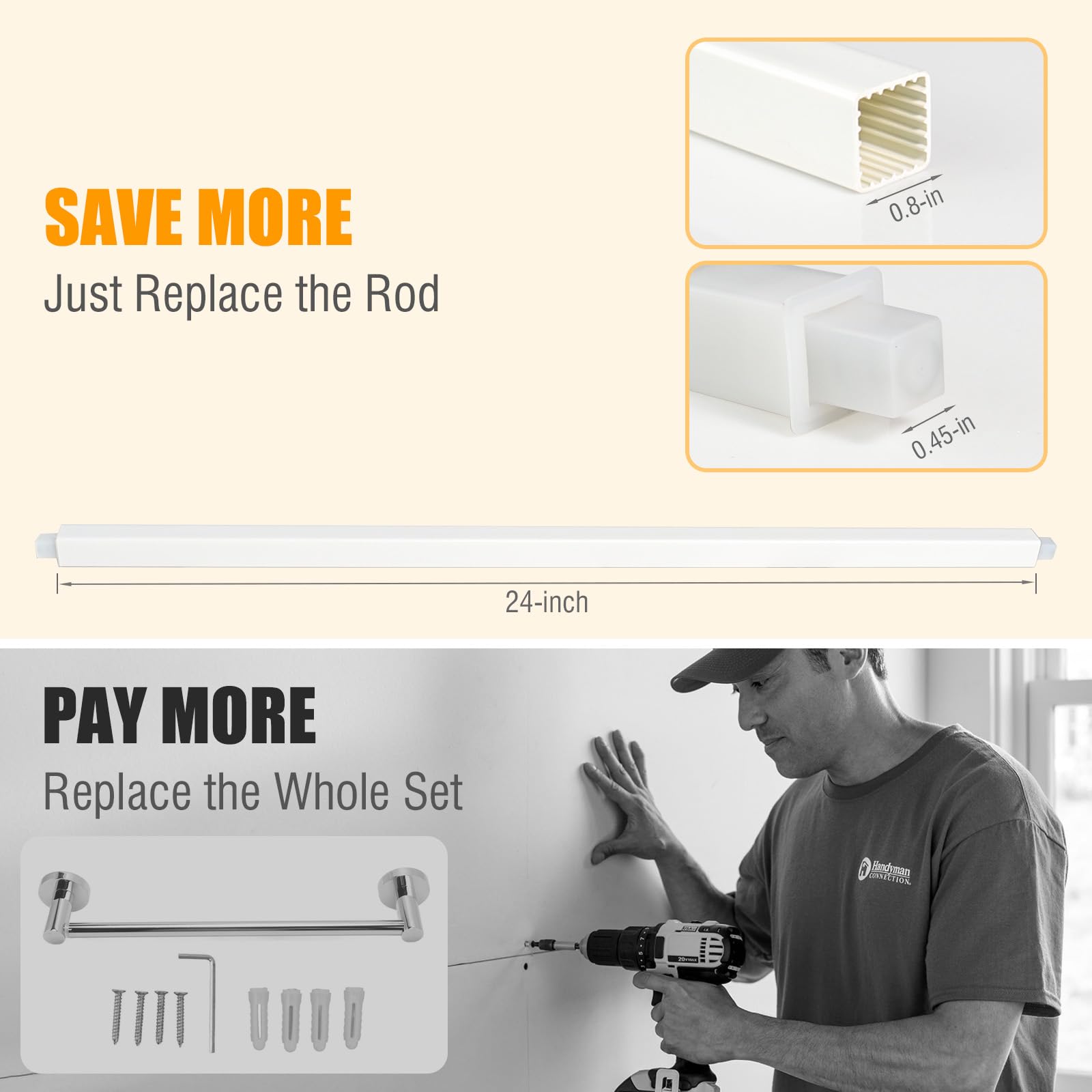 AIMAIAIMAI square-end design fits vintage fixtures securely.
