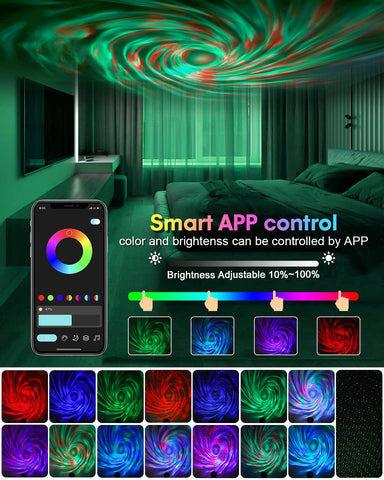 Aimeizi Star Projector Green Stars Vivid Colors enhances mood with bright accents.