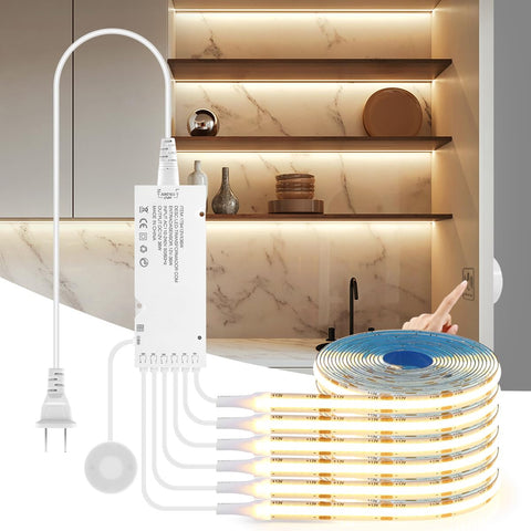 AIMENGTE 12V COB cabinet strip for even shelf lighting