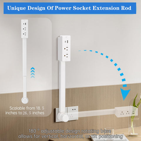 Aimery telescoping extension rod demonstrates simple positioning in small spaces.