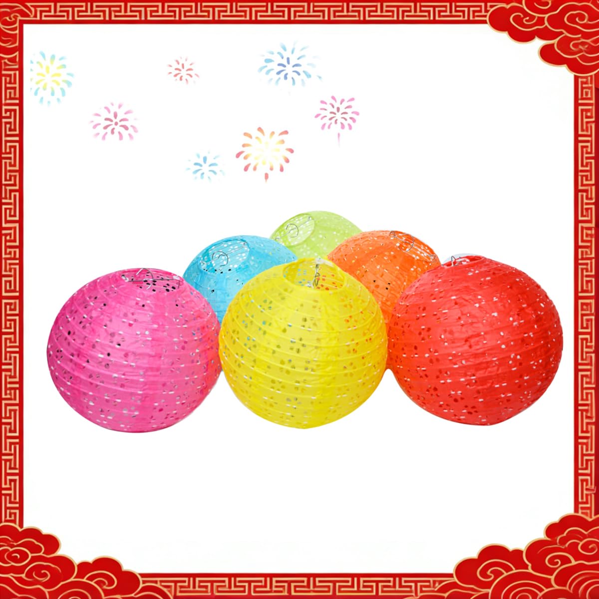 Aiminjey blue 8-inch lantern showing vibrant color for events and photos