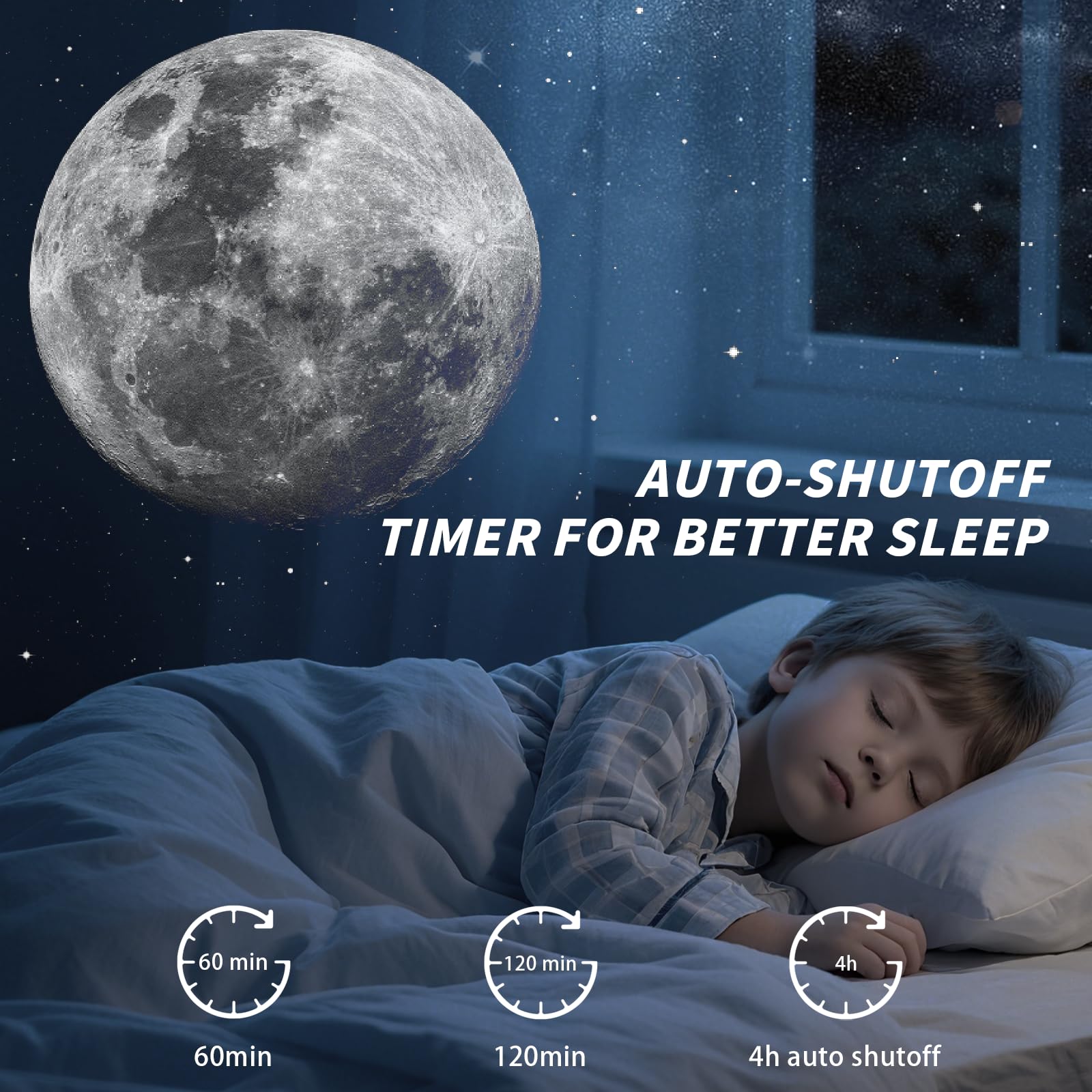 Ainael Galaxy Projector kid-friendly setup supports bedtime storytelling.