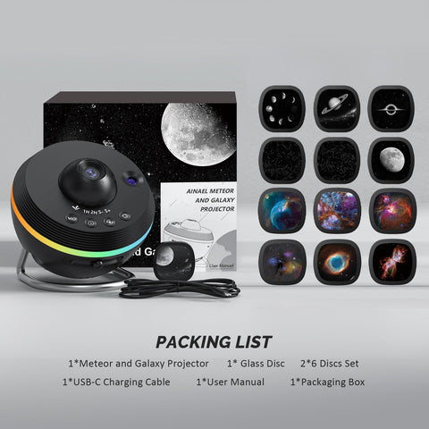 Ainael Galaxy Projector quiet motor keeps bedtime ambiance peaceful.
