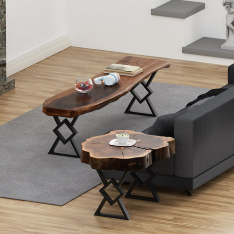 AINISIS metal bench legs with diamond design for sturdy DIY coffee tables
