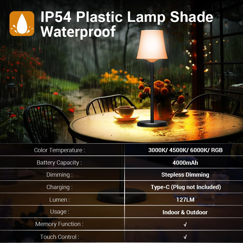 Ainostone lamp in RGB ambient lighting for mood-setting events