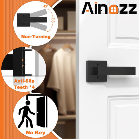 Ainozz dummy handle with matte black finish emphasizing minimalism and finger-mark resistance.