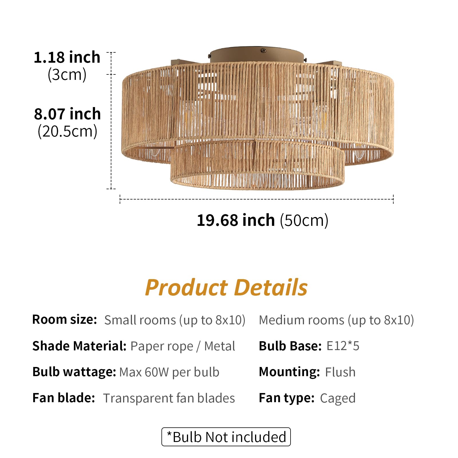 ainqiant reversible 6 speeds for customizable airflow