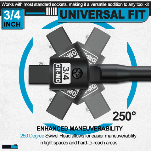 Aiourx 250-degree flexible head reaches into cramped spaces.