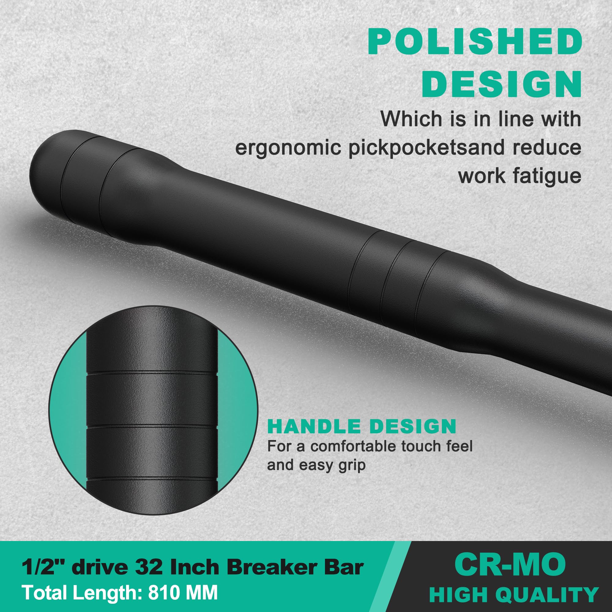 Aiourx 32in breaker bar extended reach helps access tight spaces
