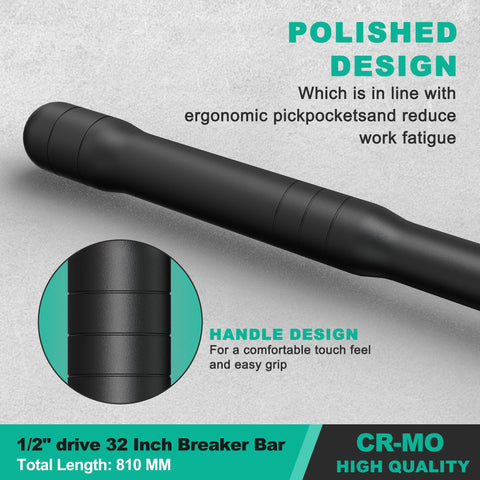 Aiourx 32in breaker bar extended reach helps access tight spaces
