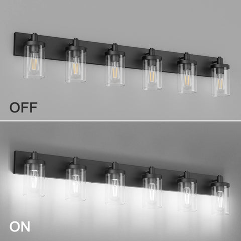 Aipsun vanity light with clear glass shades enhances brightness and clarity.