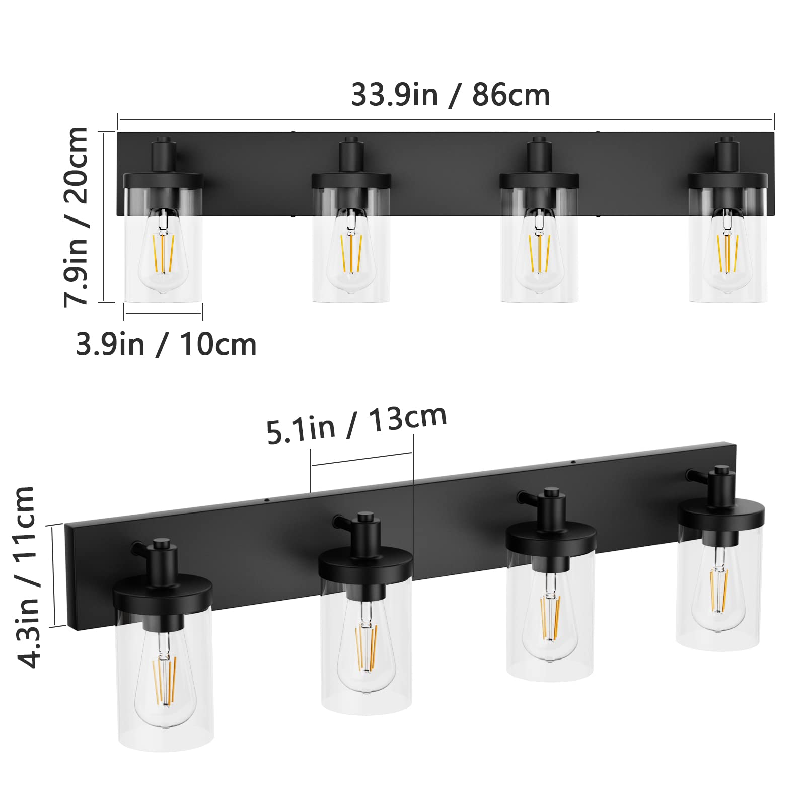 Aipsun dimmable E26 compatible fixture adapts to different bulbs and moods.