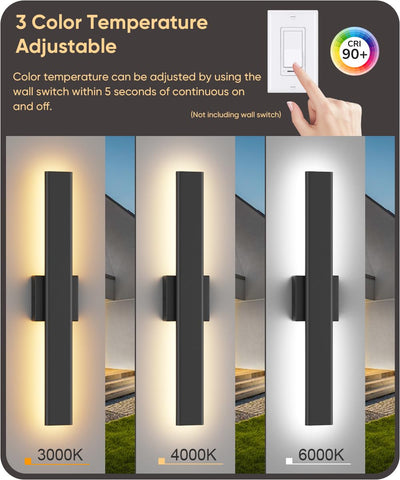 Aipsun modern black wall sconce ready for easy outdoor mounting